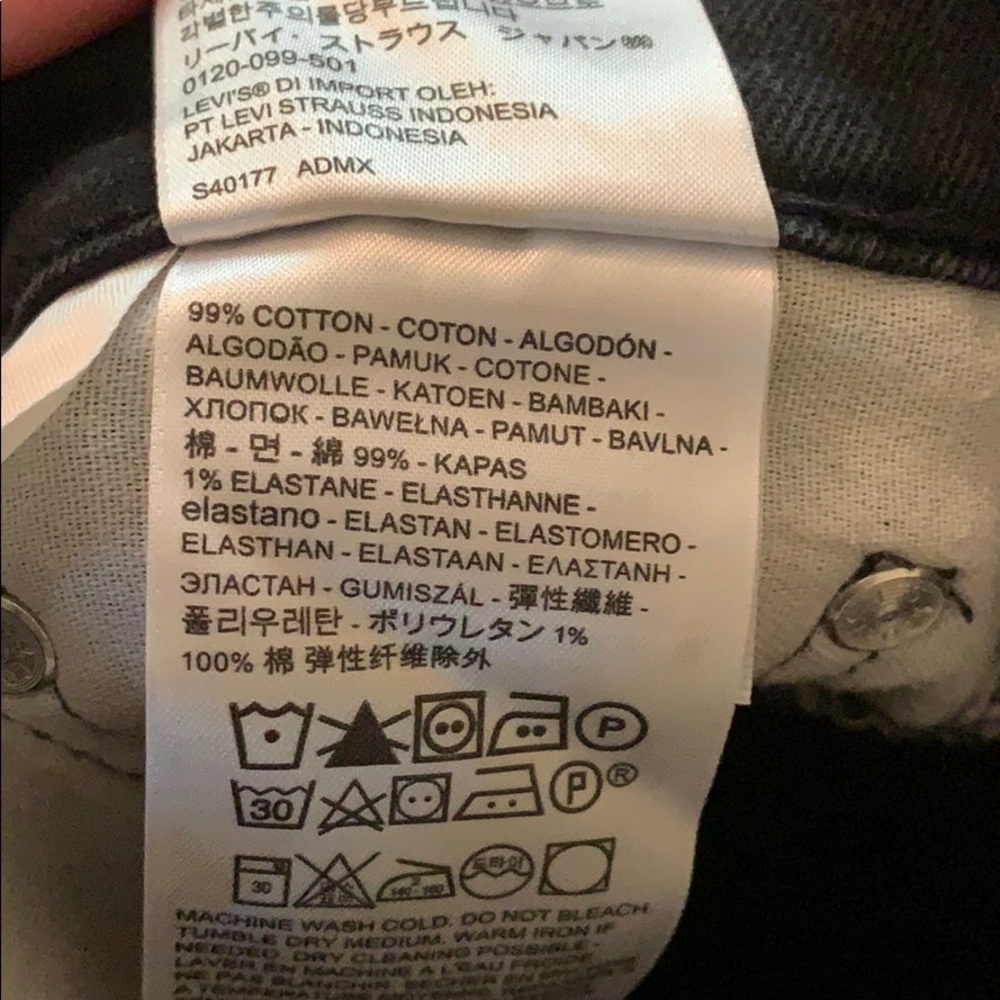 Levi’s 510 Men’s Black Skinny Fit Flex Jeans - Picture 7 of 9